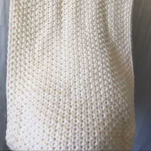 Cream Knitted Infinity Scarf
